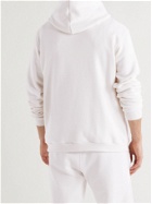 SSAM - Textured Organic Cotton and Silk-Blend Jersey Hoodie - White