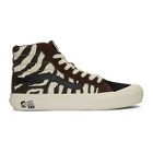 Vans Brown and Off-White Taka Hayashi Edition Style 138 Lx High-Top Sneakers