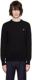 PS by Paul Smith Black Broad Stripe Zebra Sweater