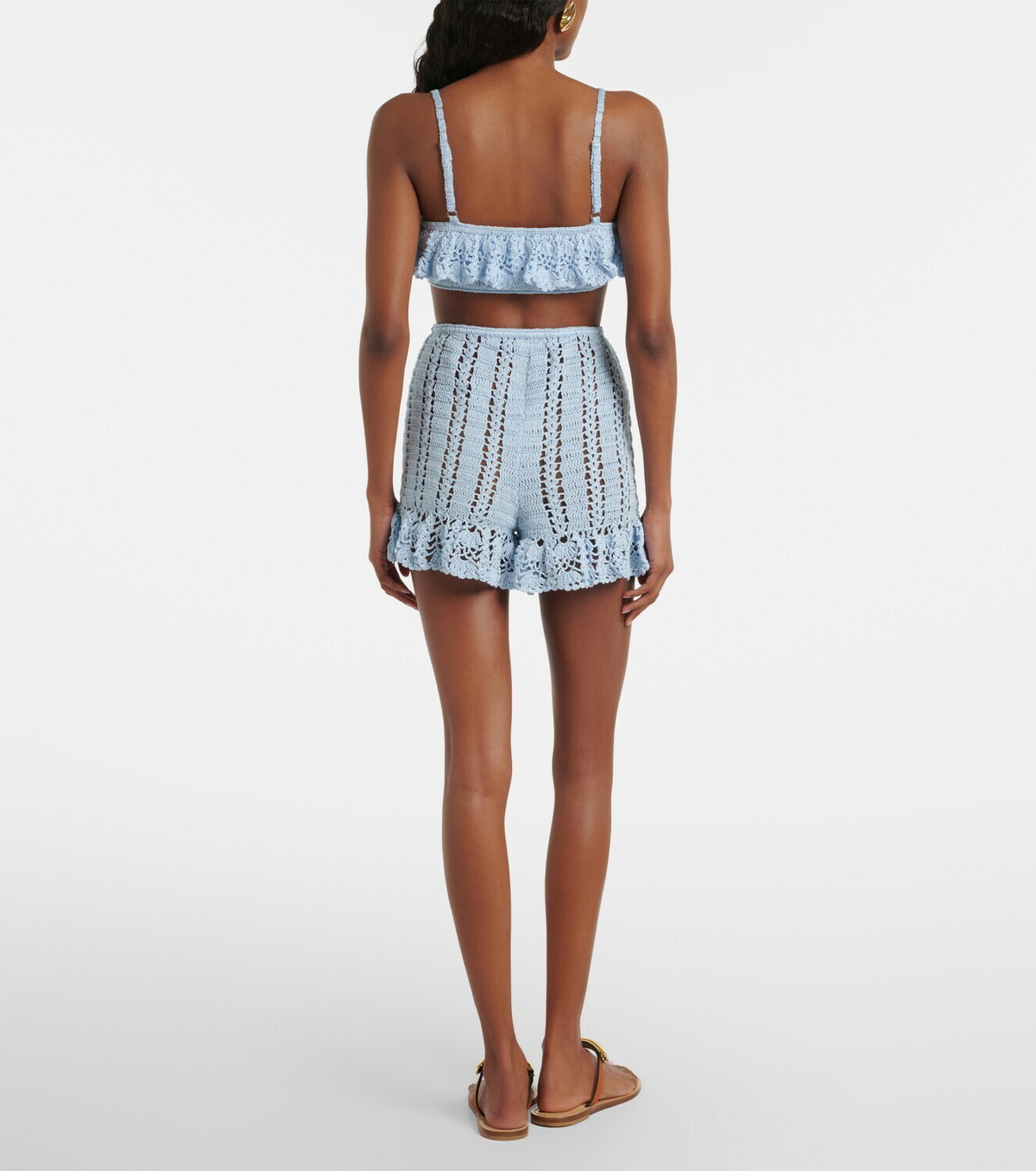 Anna Kosturova Crochet cotton shorts