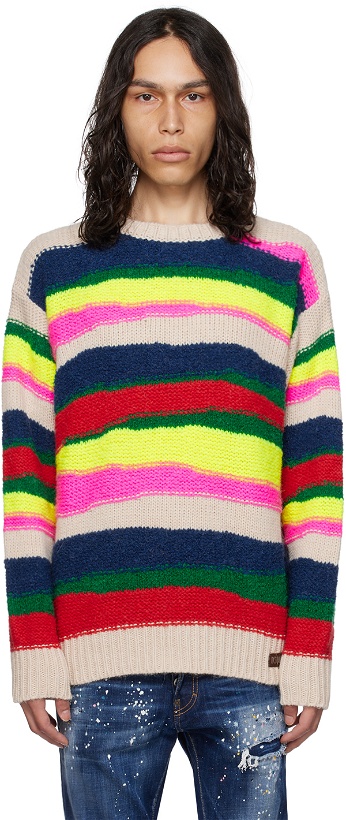 Photo: Dsquared2 Multicolor Waved Sweater
