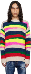 Dsquared2 Multicolor Waved Sweater