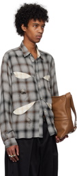 Khoki Gray Vintage-Effect Shirt