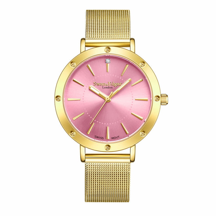 Photo: Swan & Edgar Yacht Quartz Pink Dial Ladies Watch SEL022