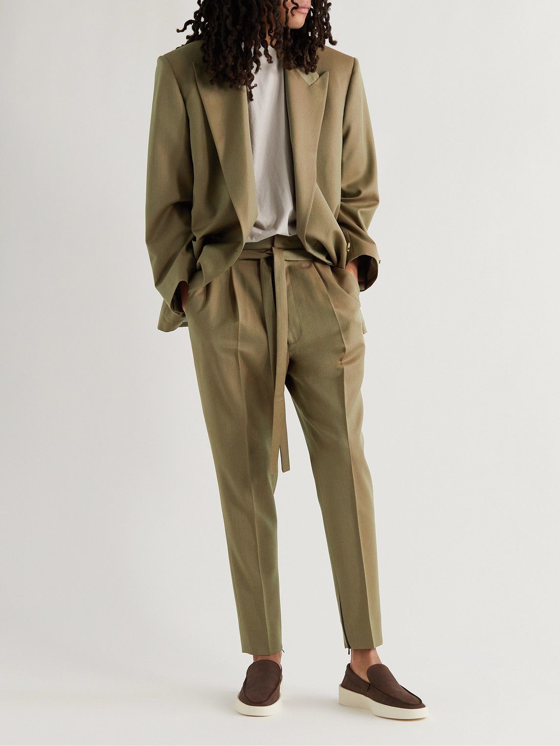 Fear of God - Slim-Fit Tapered Belted Pleated Wool-Twill Suit