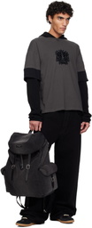 WOOYOUNGMI Black Denim Backpack