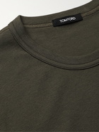 TOM FORD - Stretch-Cotton Jersey T-Shirt - Green