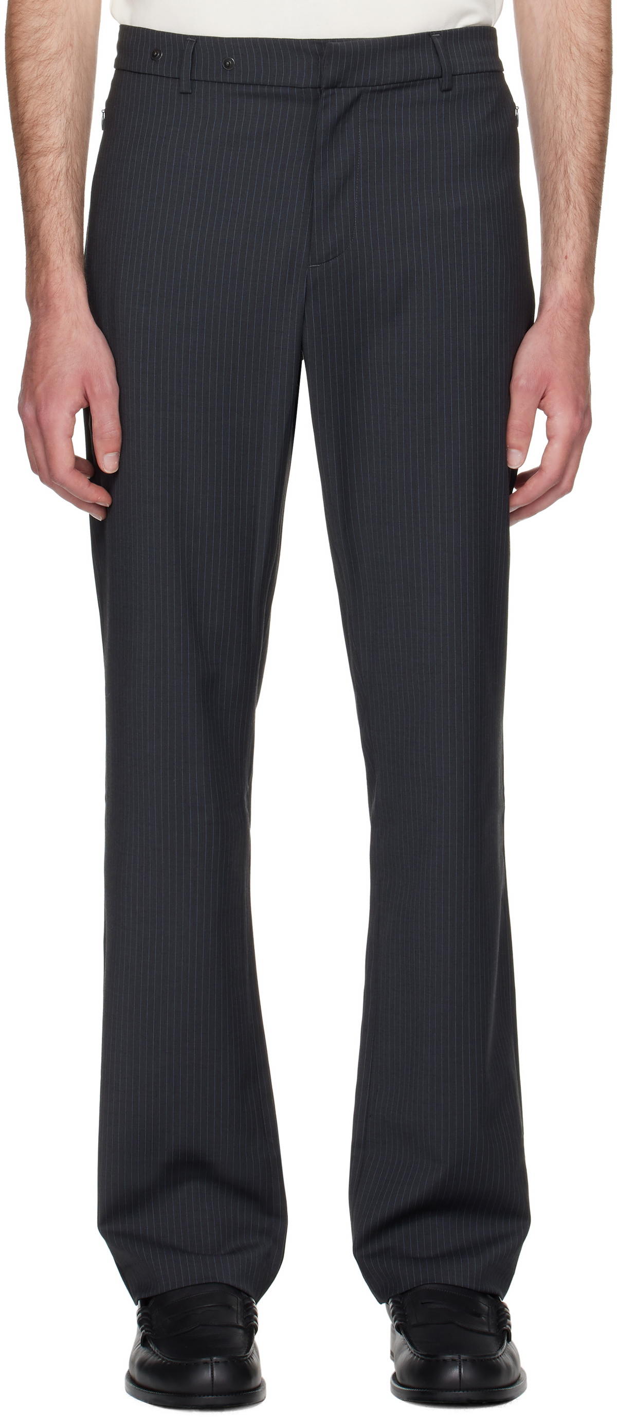 Paloma Wool Gray Serge Straight-Leg Trousers