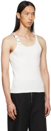 Dion Lee White Single Buckle Tank Top