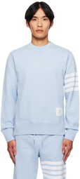 Thom Browne Blue Classic Loopback 4-Bar Sweatshirt