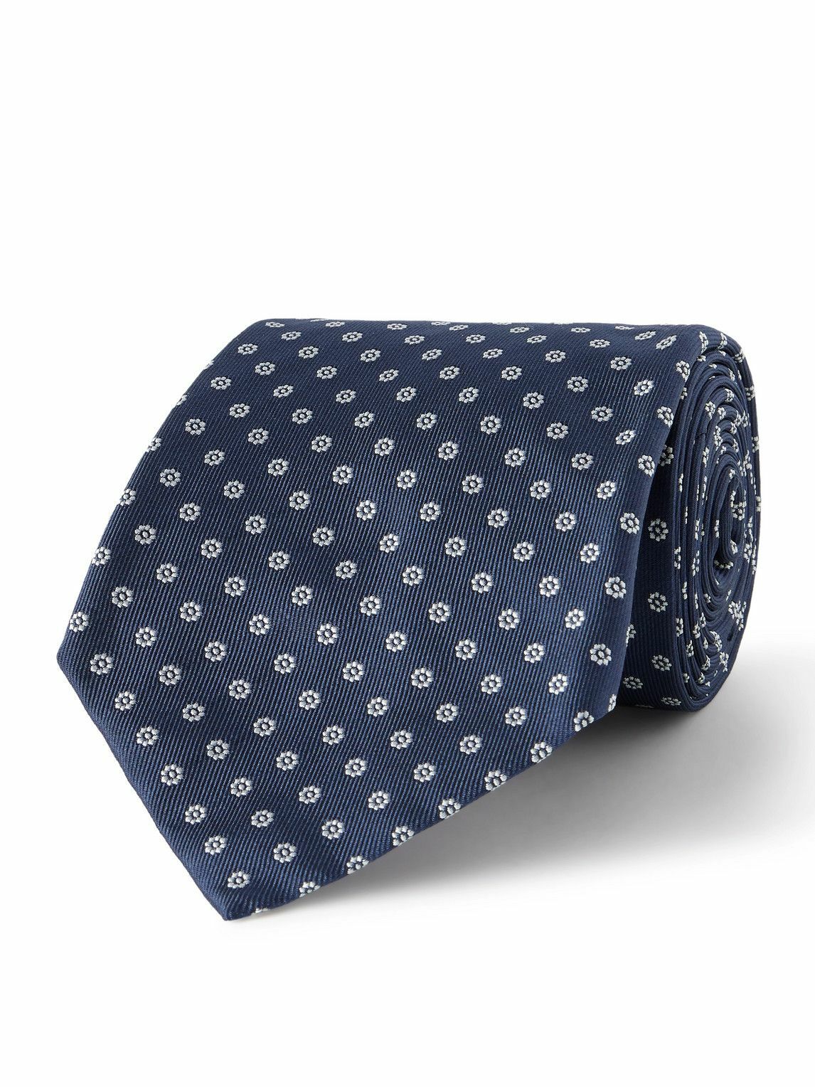 Anderson & Sheppard - 9cm Floral Silk-Jacquard Tie