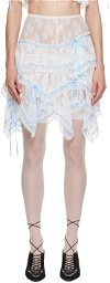 Yuhan Wang White Ribbon Miniskirt