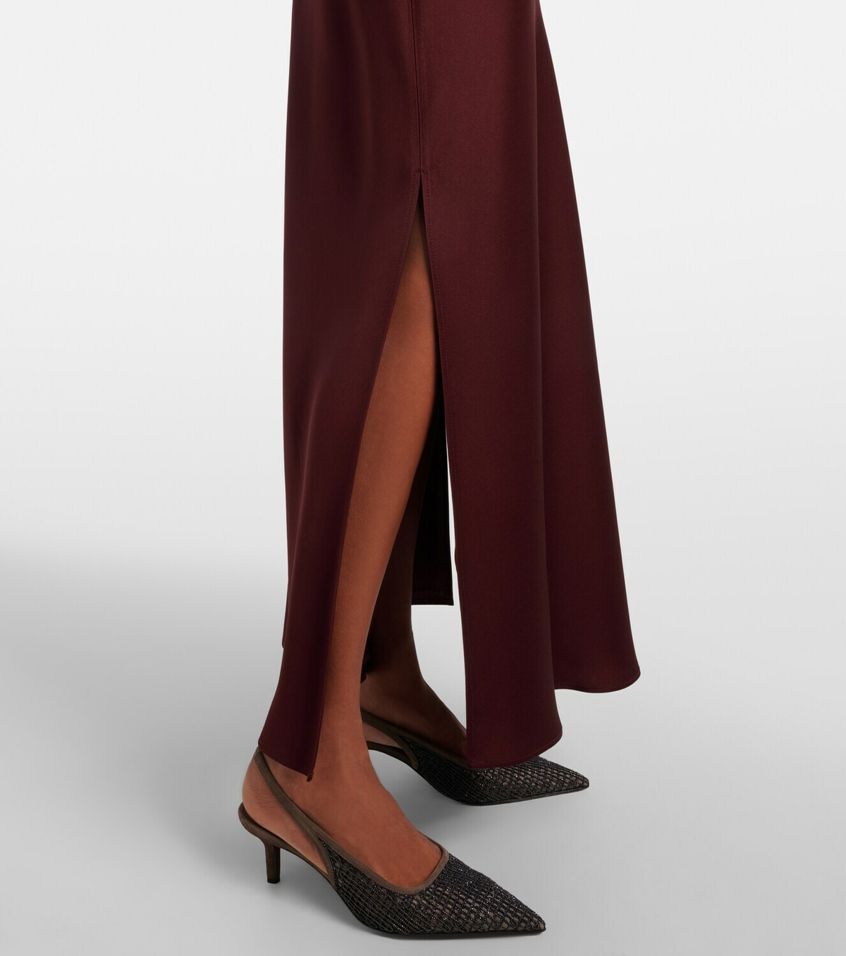Brunello Cucinelli Satin maxi skirt