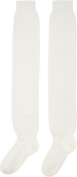 AMBUSH Beige Schoolgirl Slouchy Socks