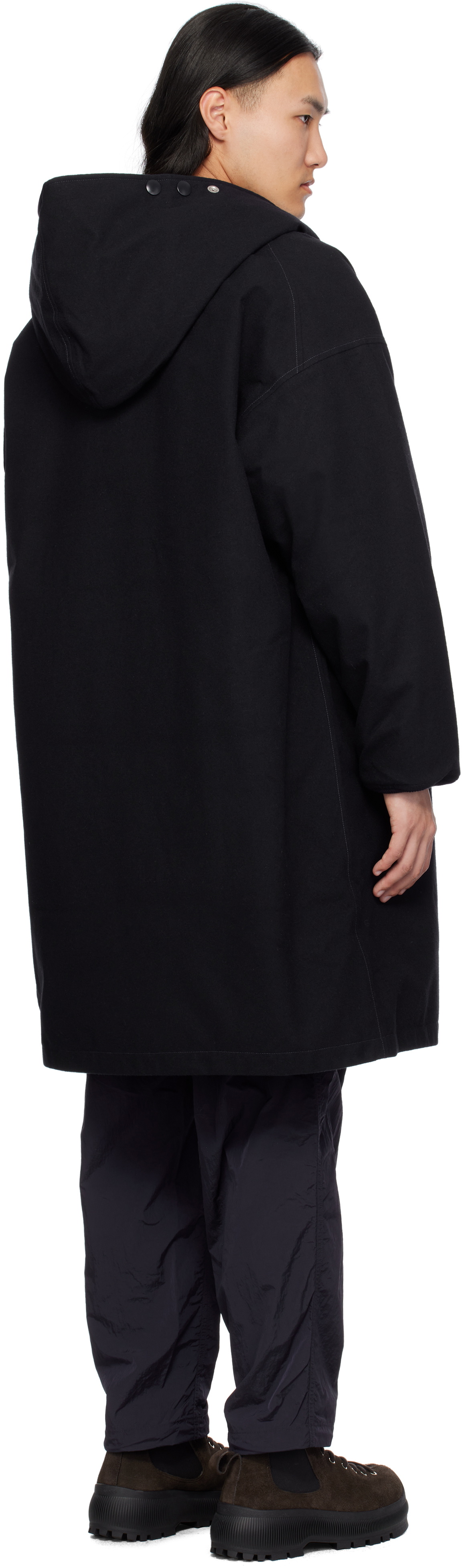 nanamica Navy Wool GORE-TEX Cadet Down Coat Nanamica