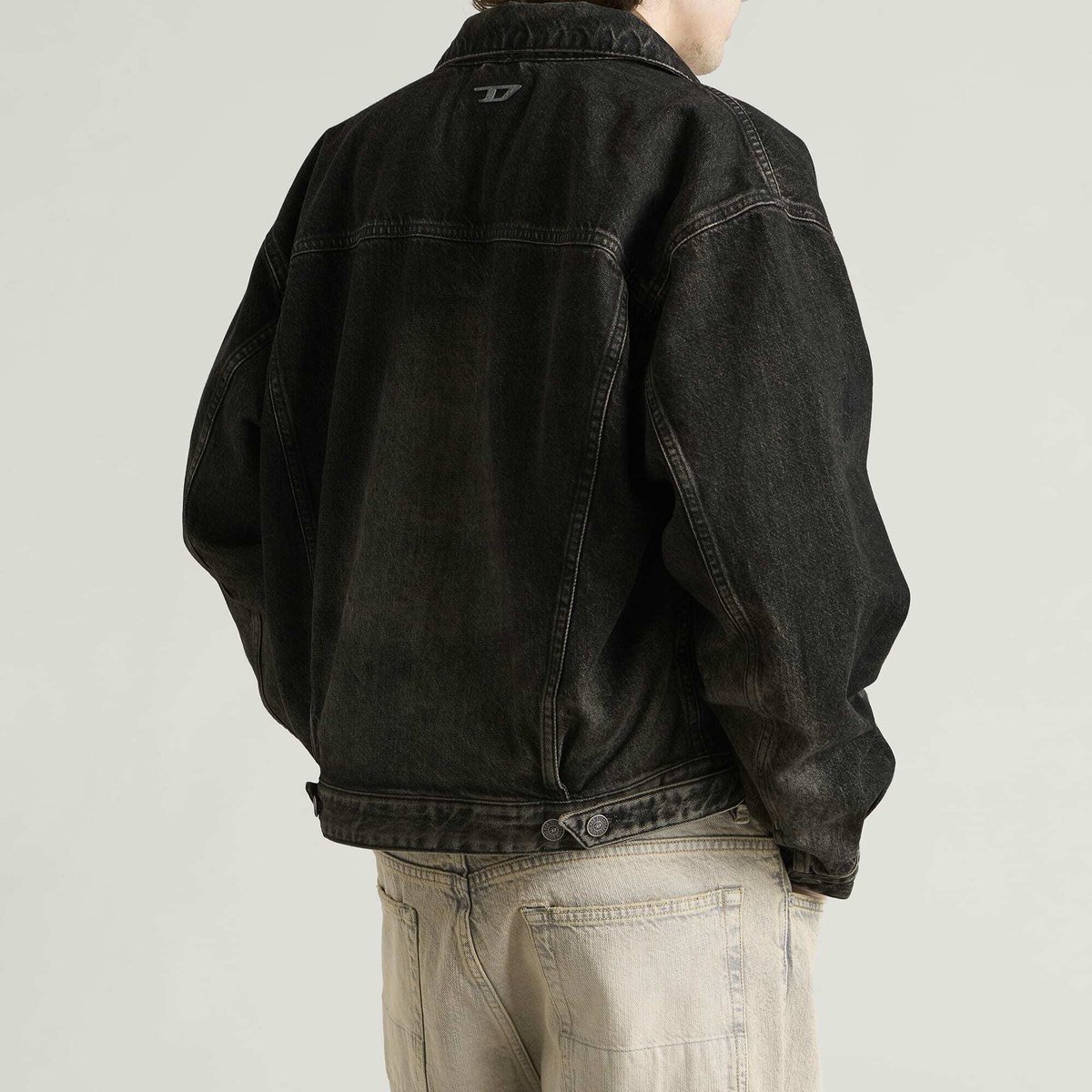 Diesel Men's Morghi Denim Jacket in Black Denim