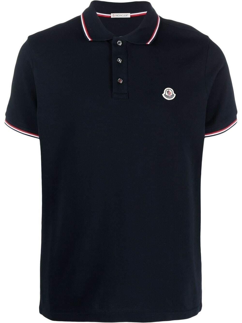 MONCLER - Logo Cotton Polo Shirt Moncler