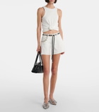 Area Crystal-embellished denim shorts