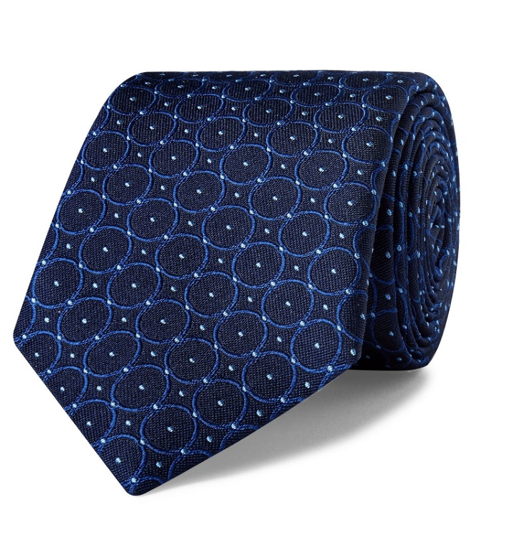 Photo: Turnbull & Asser - 9.5cm Silk-Jacquard Tie - Blue