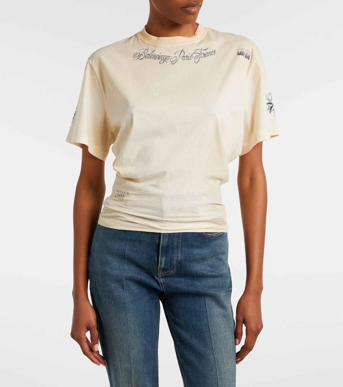 Balenciaga Printed cotton jersey T-shirt