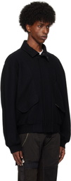 HYEIN SEO Black Wool Bomber Jacket