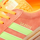 Adidas Women's Gazelle Bold W Sneakers in Solar Orange/Green/Gum