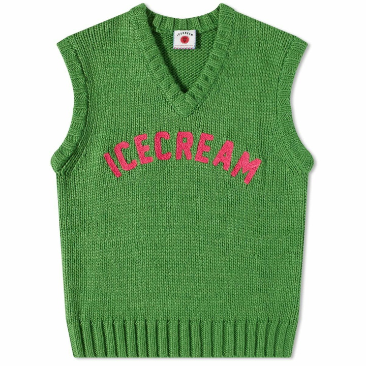 Photo: ICECREAM Men's Knitted Vest in Green