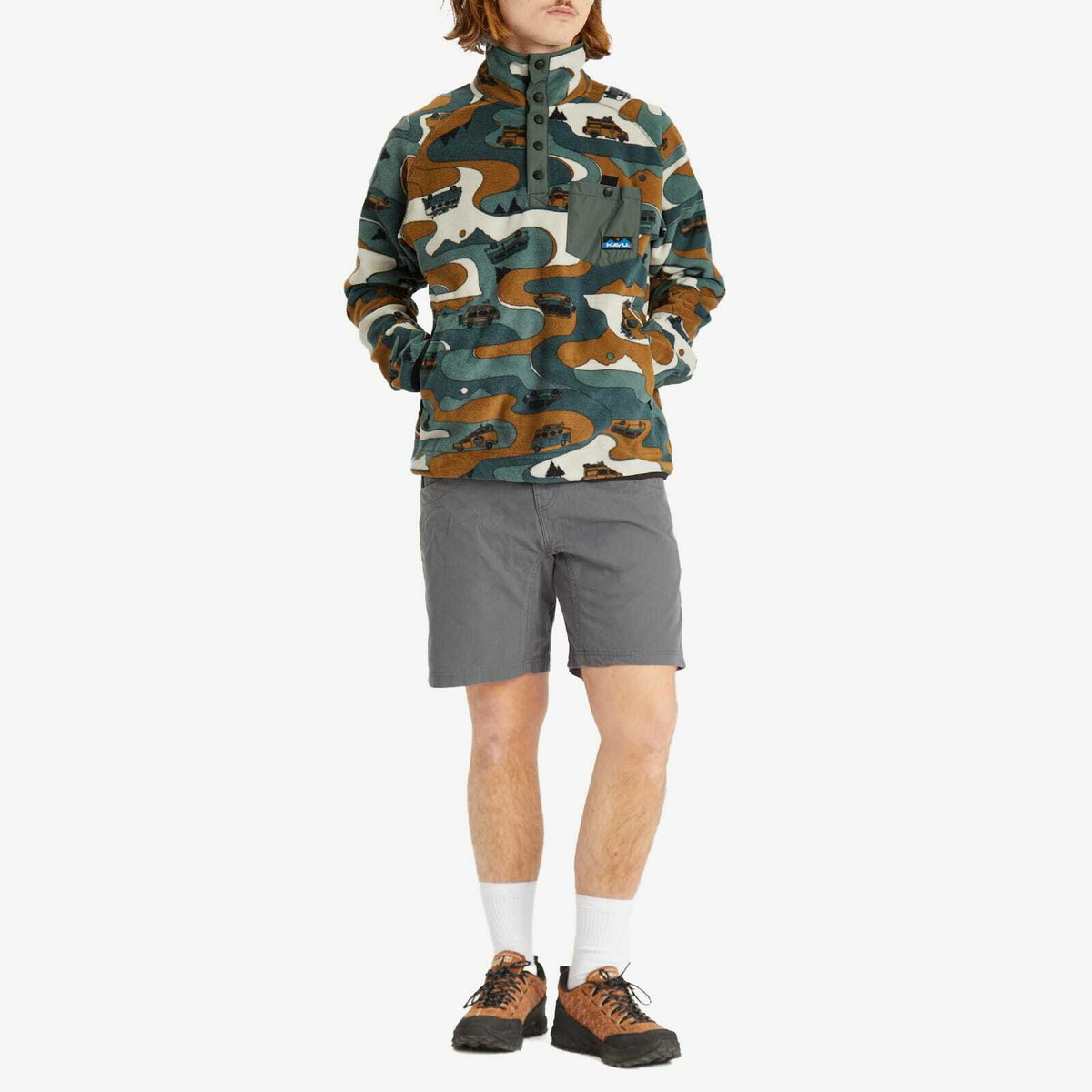 KAVU Men's Teannaway Fleece Top in Dream Van Glen