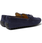 TOD'S - City Suede Driving Shoes - Blue