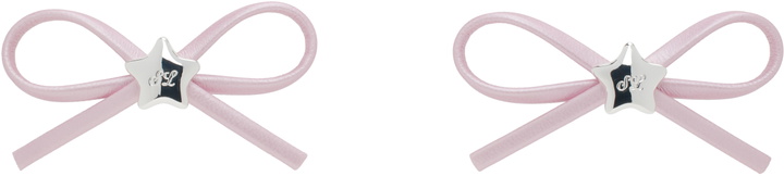 Photo: Sandy Liang Pink & Silver Ume Earrings