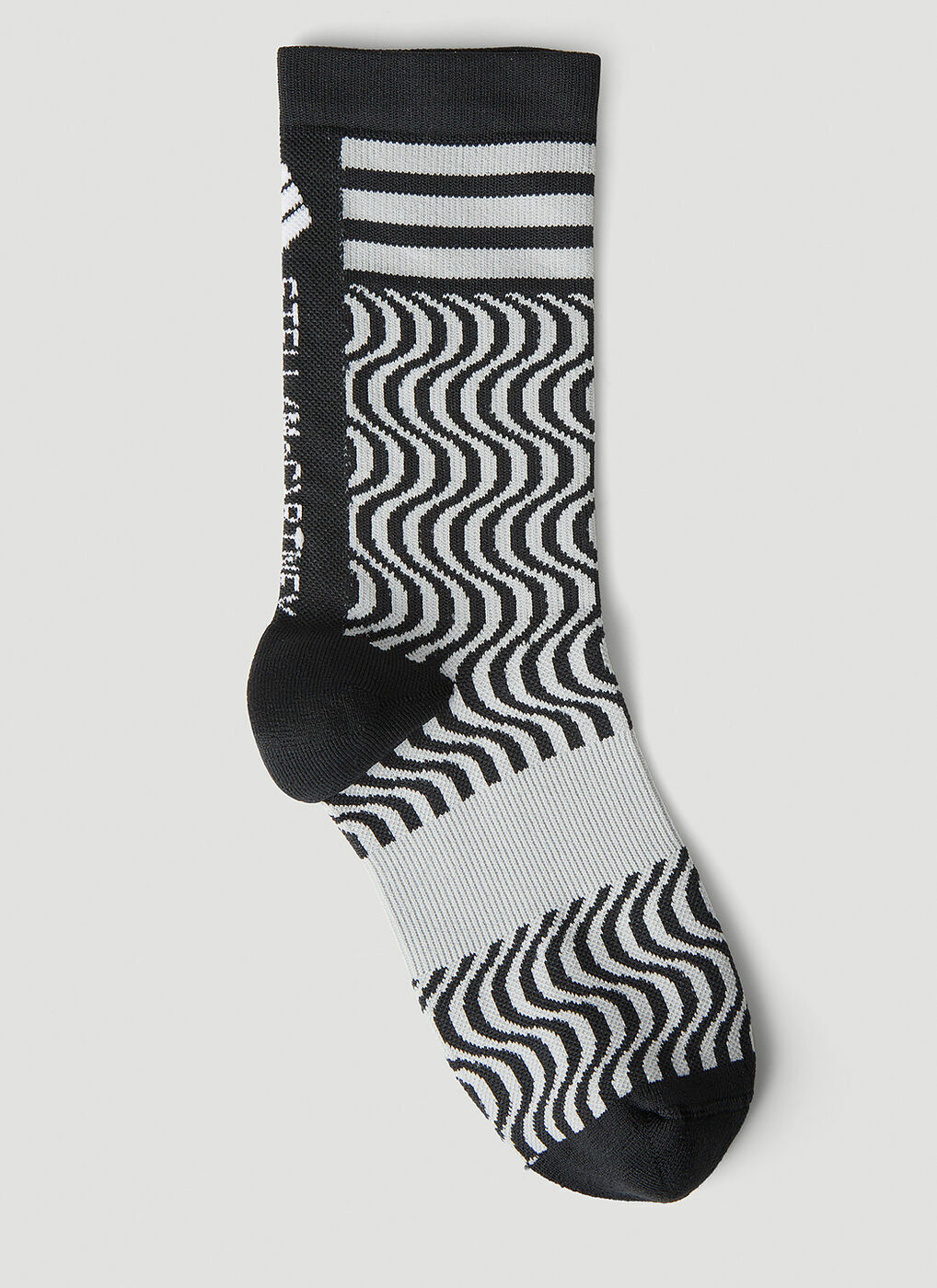 Graphic Intarsia Socks in Black adidas by Stella McCartney