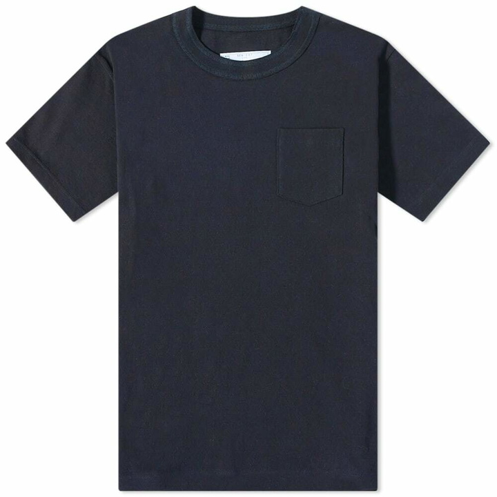 Photo: Sacai Men's Side Zip T-Shirt in Navy