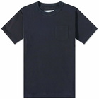 Sacai Men's Side Zip T-Shirt in Navy