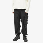 Versace Men's Drawstring Pocket Cargo Pant in Black