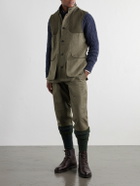 Purdey - Herringbone Wool-Blend Tweed Gilet - Green