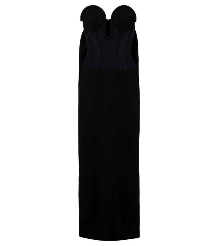 Photo: Jean Paul Gaultier Crêpe and tulle corset maxi dress