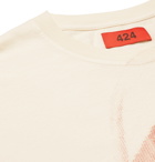 424 - Oversized Printed Cotton-Jersey T-Shirt - Neutrals