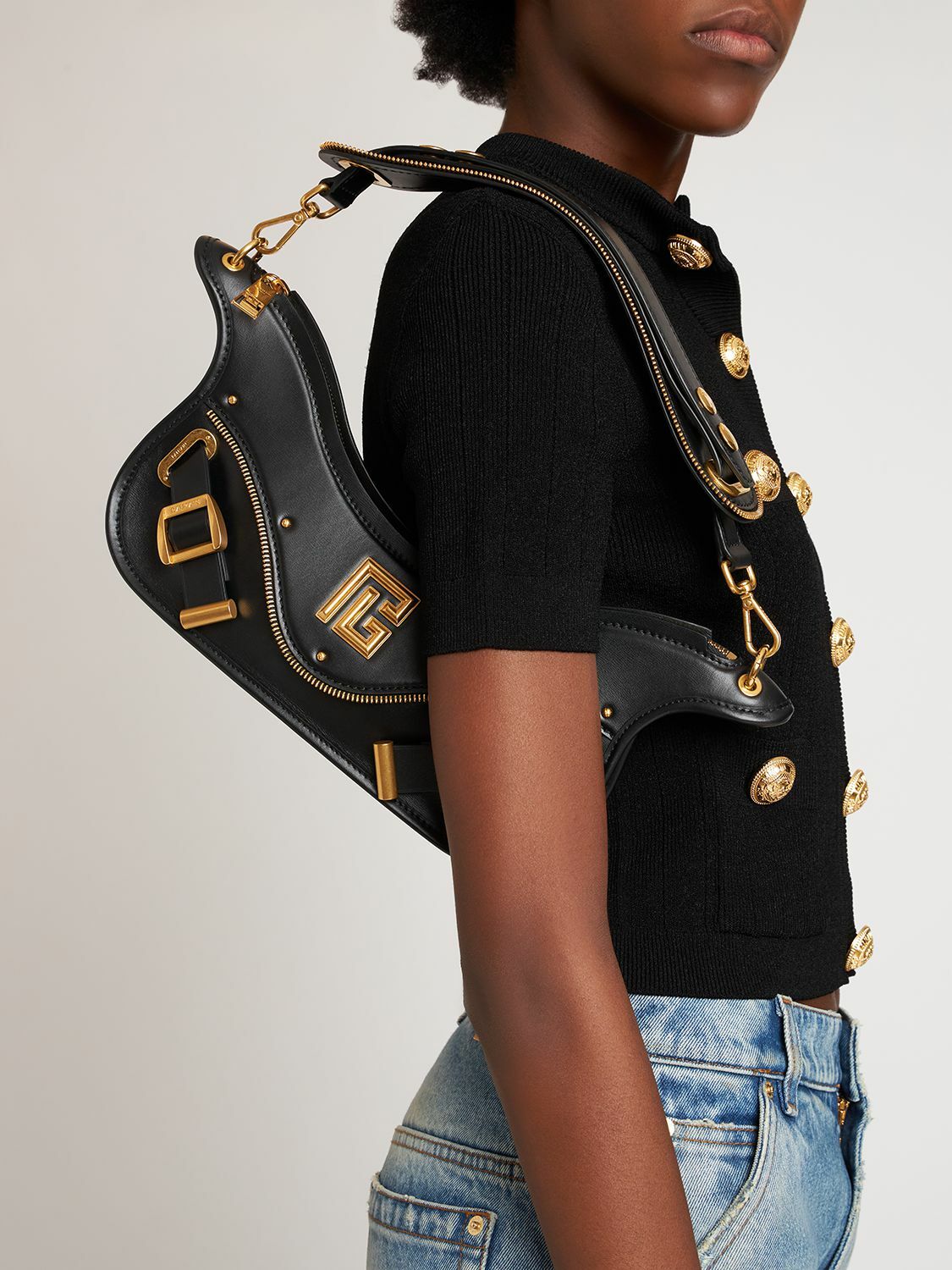 クラッチバッグ Balmain Blaze Pouch-Box Leather Balmain Women's Blaze Pouch-Box Leather Neutrals - Walmart.com