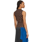 Marine Serre Brown Moon Tank Top
