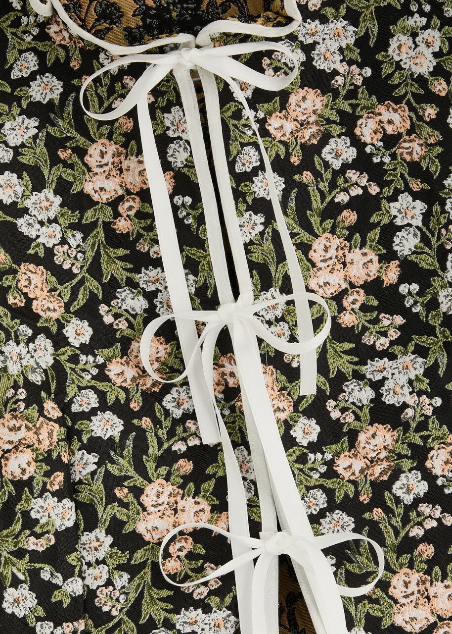 Sister Jane Graces Floral-jacquard top Green