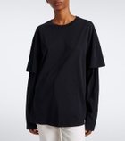 Agolde Lois layered cotton jersey T-shirt