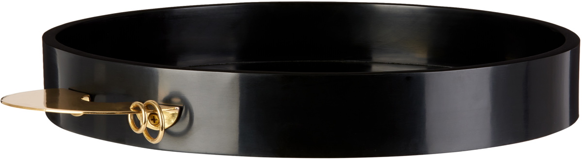 L'OBJET Black Kelly Behun Edition Henri Round Tray