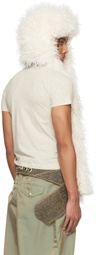 VAQUERA White Furry Aviator Hat