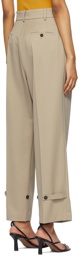 DRAE Beige Wool Canvas Boy Trousers