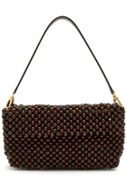 Staud Timmy Beaded Shoulder bag - Dark Brown - One Size