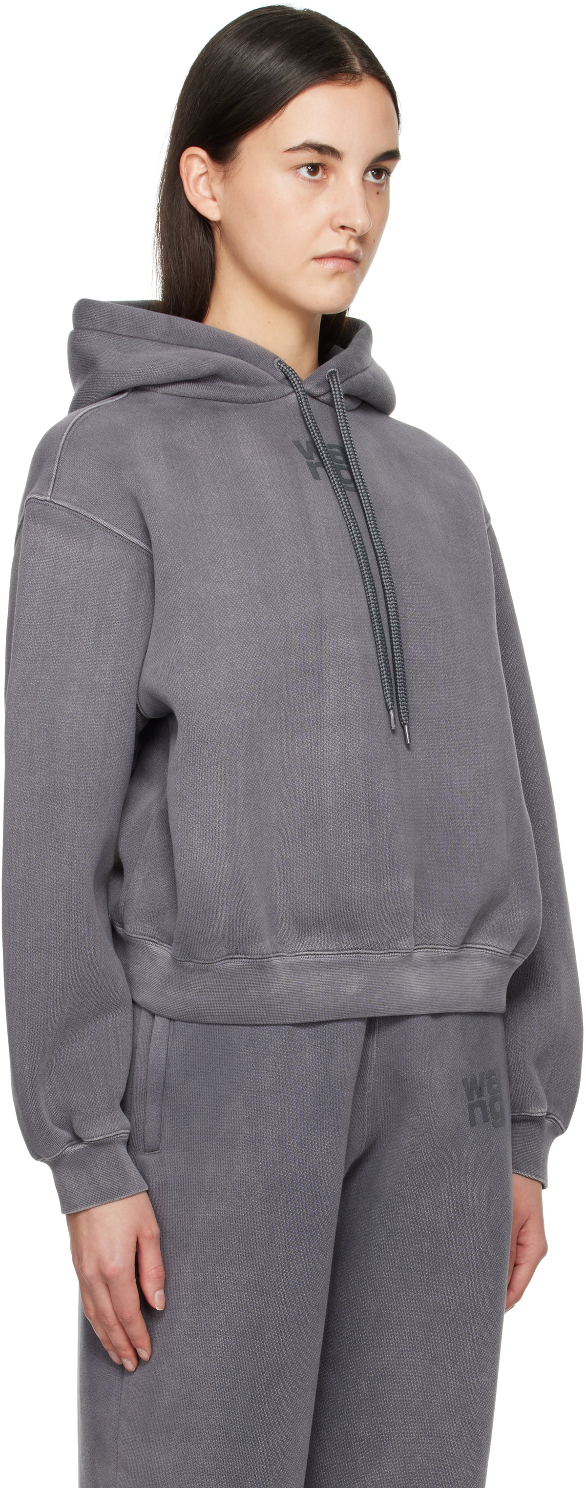 alexanderwang.t Gray Puff Logo Hoodie