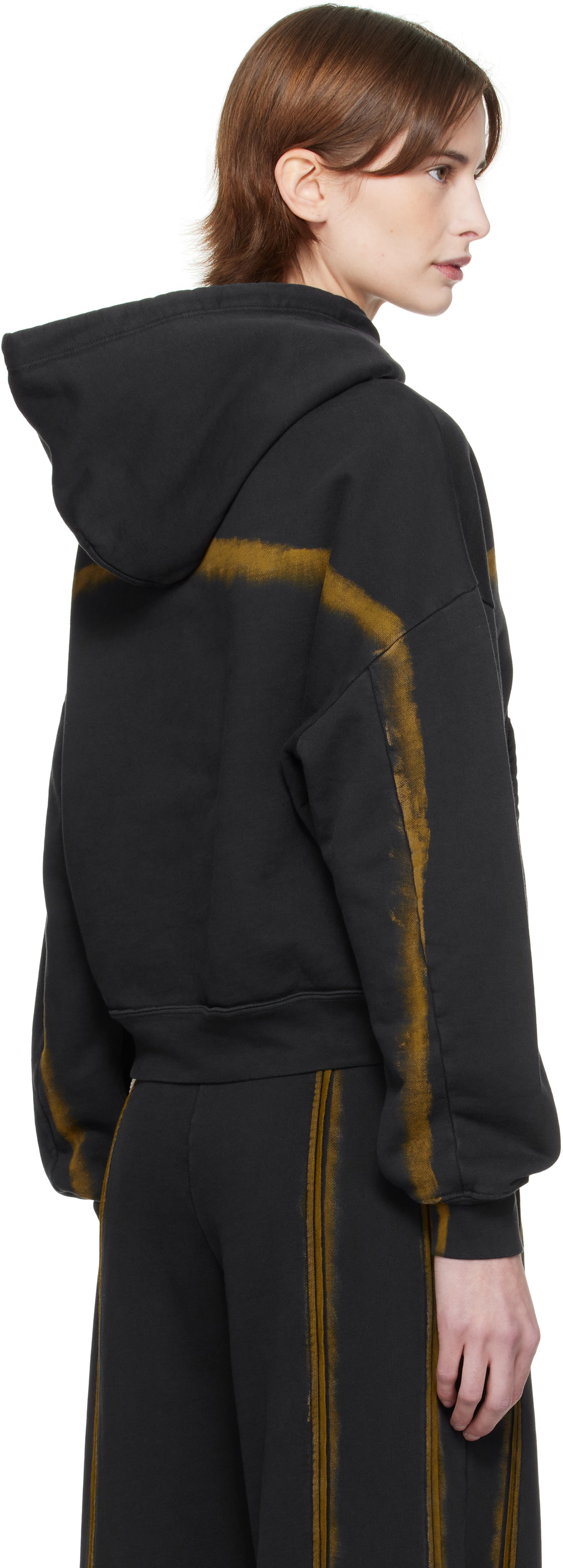 Eckhaus Latta Black Printed Hoodie