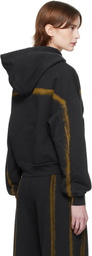 Eckhaus Latta Black Printed Hoodie