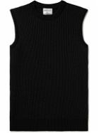 S.N.S Herning - Veritas Ribbed Wool Sweater Vest - Black
