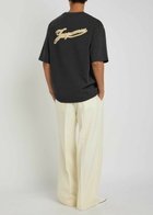Jacquemus Le Tshirt Torneo Logo Cotton T-shirt Navy